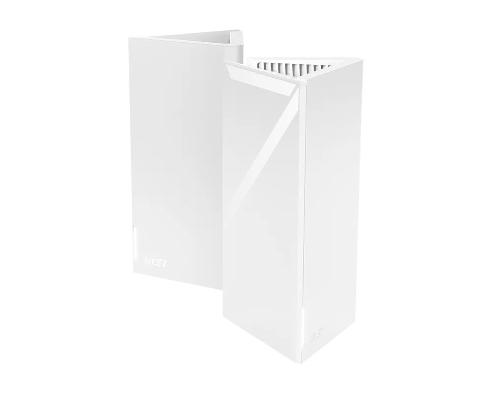 Router Gaming MSI Roamii BE Lite WiFi 7 vista frontal con logo MSI