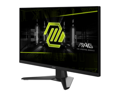Vista trasera del monitor gaming MSI MAG 272F X24 con puertos de conexión visibles
