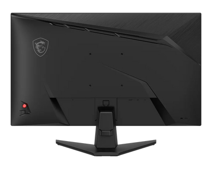 Monitor MSI MAG 272F X24 vista angular mostrando el soporte ajustable y diseño completo
