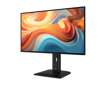 Monitor MSI PRO MP275PG en ángulo mostrando diseño profesional delgado
