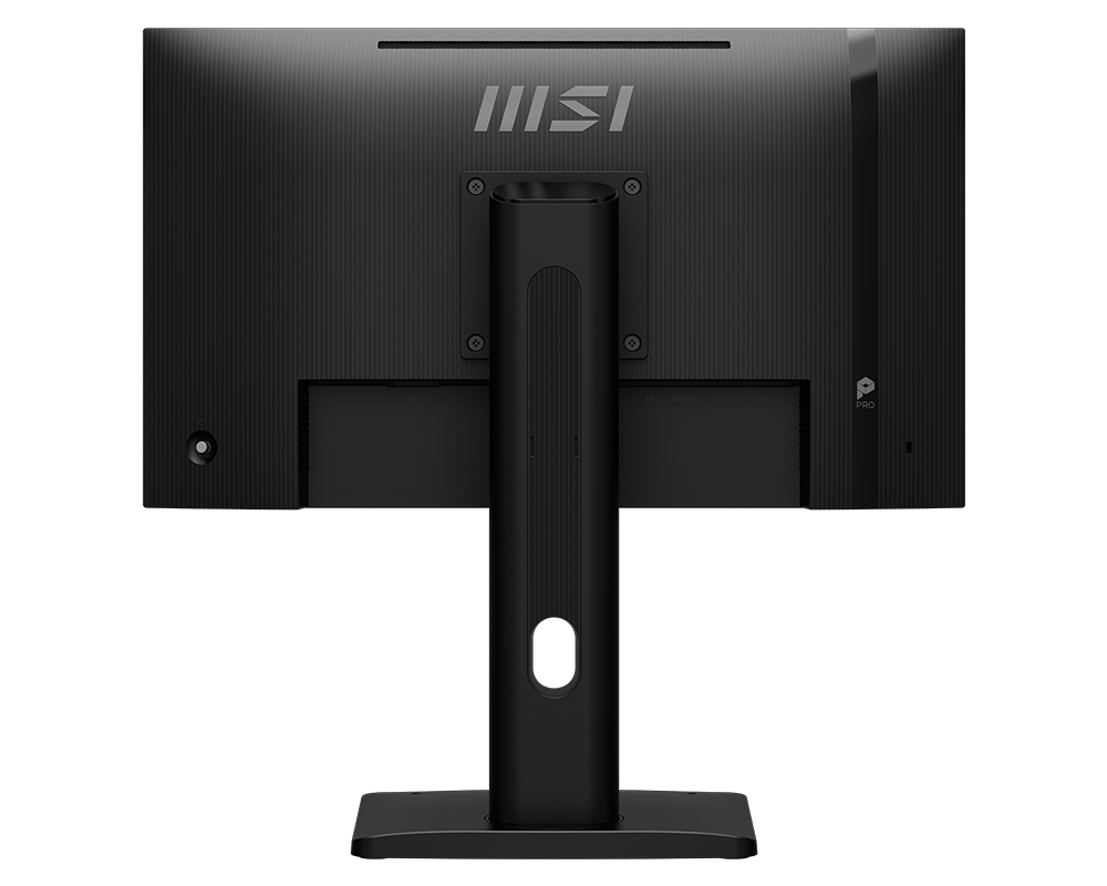 Monitor MSI PRO MP245PG E14 inclinado mostrando ergonomía