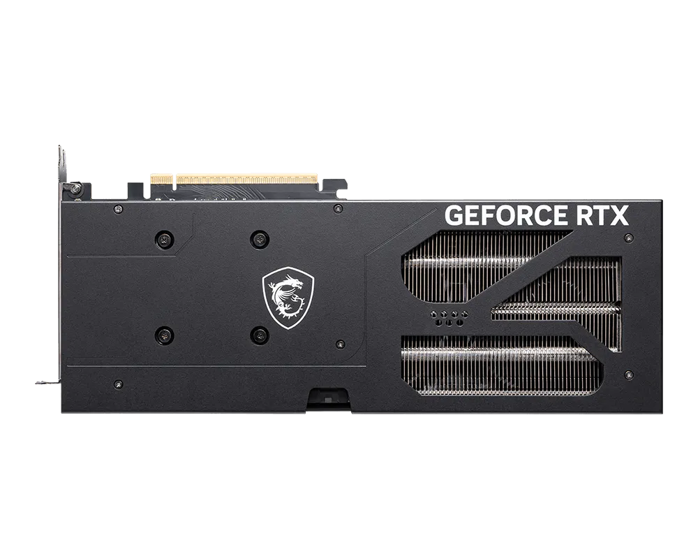 MSI GeForce RTX 5060 Ventus 3X vista superior con logo MSI y diseño de enfriamiento