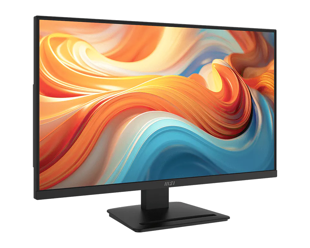 Vista lateral del monitor MSI PRO MP273L E14 con base ajustable