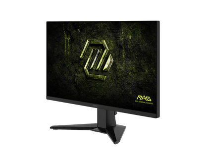 Monitor gaming MSI MAG 245F X24 vista trasera con puertos de conexión y ventilación