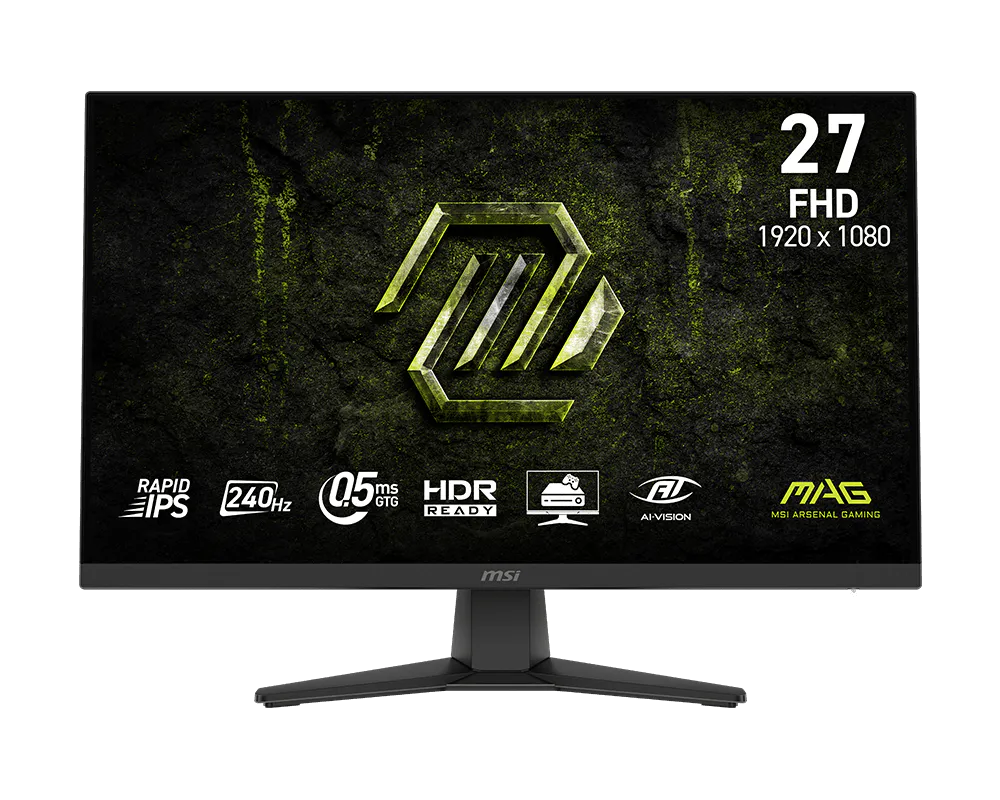 Monitor Gaming MSI MAG272F X24 27 pulgadas vista frontal pantalla completa