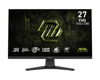 Monitor Gaming MSI MAG272F X24 27 pulgadas vista frontal pantalla completa