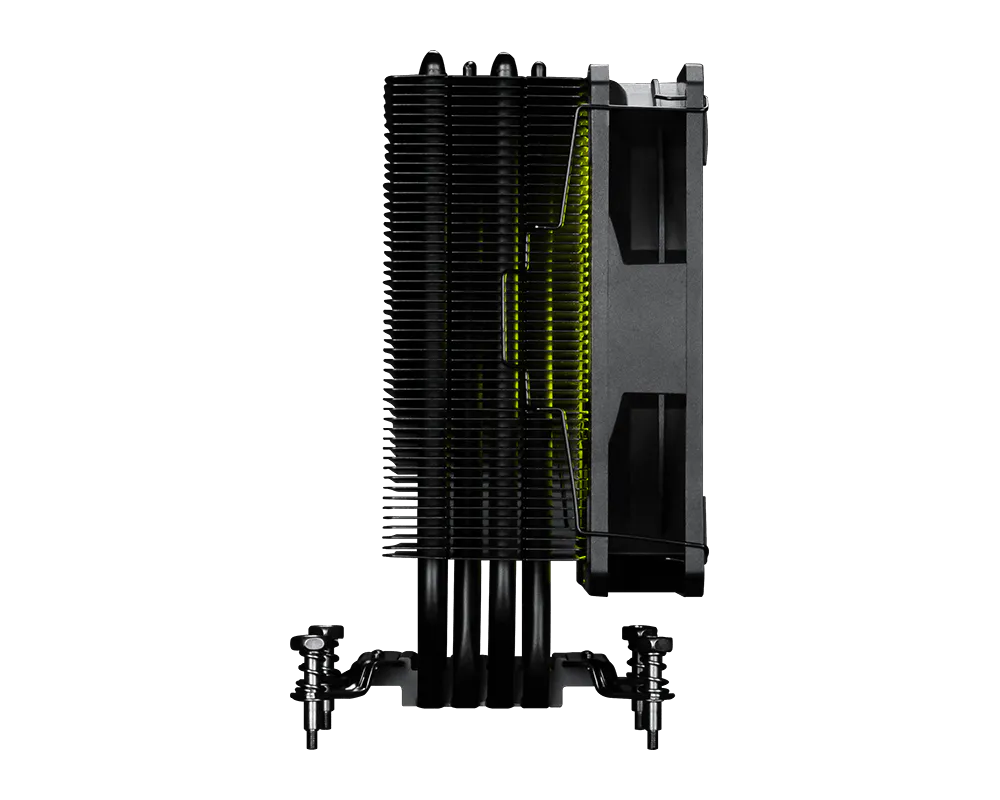 Cooler MSI MAG COREFROZR AA13 mostrando disipador de calor y aletas de aluminio