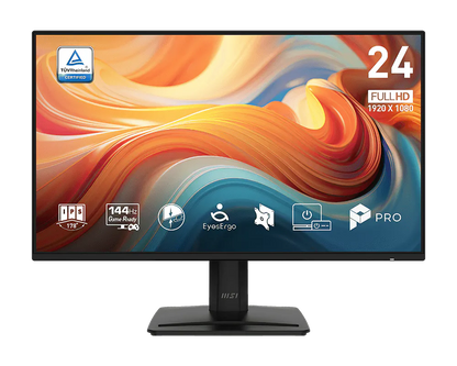 Monitor MSI PRO MP242 23.8 pulgadas vista frontal pantalla encendida