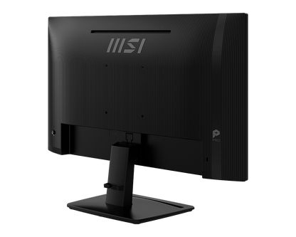 Monitor MSI PRO MP242 base y soporte con logo MSI detallado