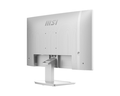 Monitor MSI PRO MP273W vista trasera completa con logo MSI