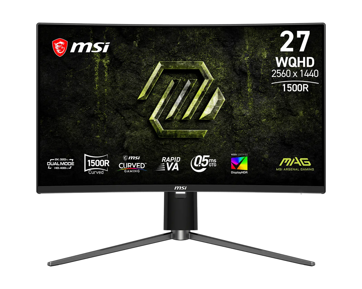 MSI monitor gaming 27" curvo WQHD, MAG 274CQPDF X32