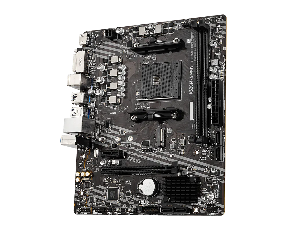 MSI Tarjeta madre Micro-ATX AM4, A520M-A PRO