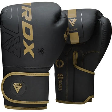 RDX Guantes de Boxeo Negro/Dorado, F6 KARA