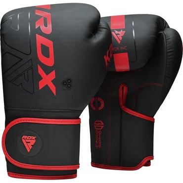 RDX Guantes de Boxeo Negro/Rojo, F6 KARA