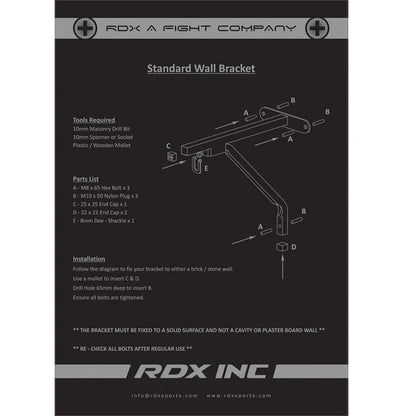 RDX Soporte de Pared para Saco de Boxeo