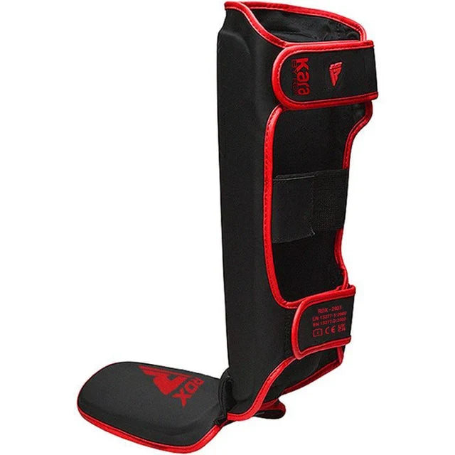 RDX Espinilleras con Empeine MMA Negro/Rojo, F6 Kara