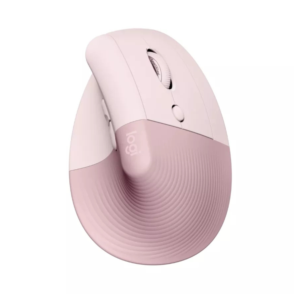 Mouse Logitech Lift vertical ergonómico rosa vista frontal principal