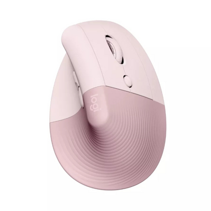 Mouse Logitech Lift vertical ergonómico rosa vista frontal principal