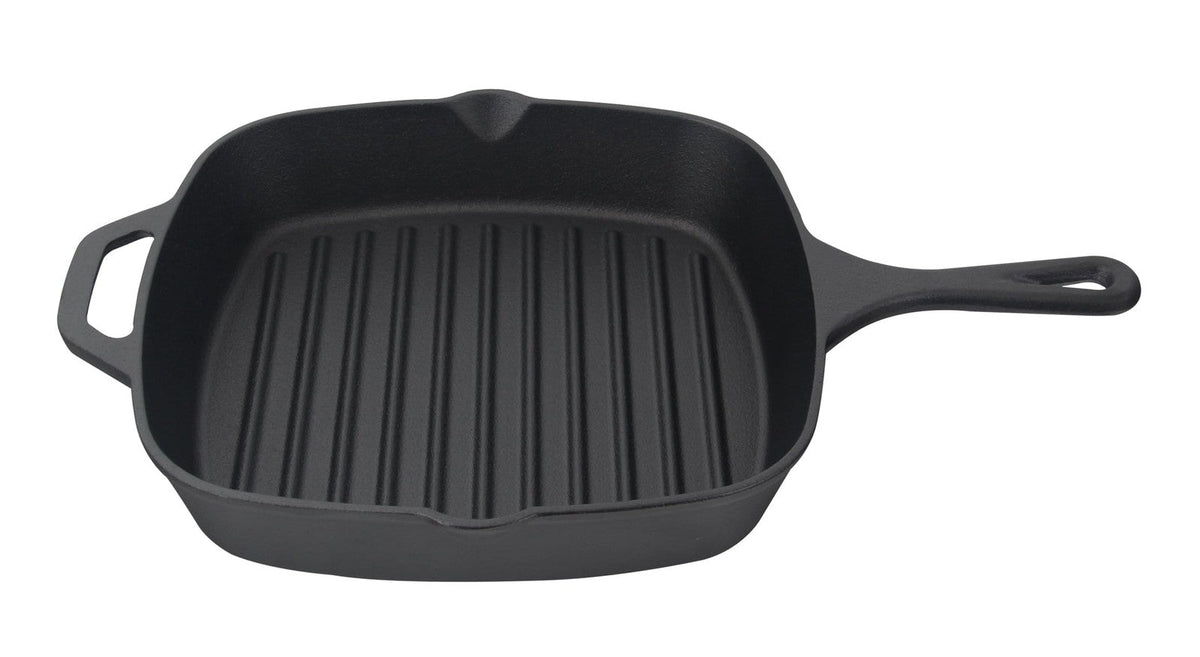 JIMBEAN sartén grill cuadrado de hierro fundido 26cm - vista frontal