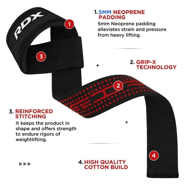 RDX Correas de Levantamiento Plus Negro, S4