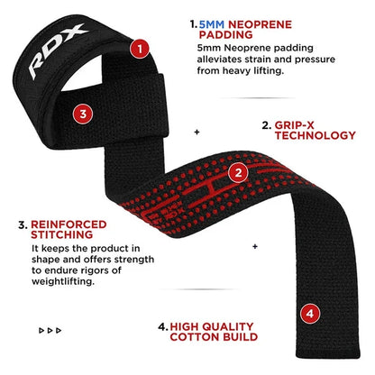 RDX Correas de Levantamiento Plus Negro, S4