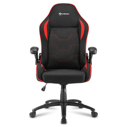 Silla Gaming Sharkoon ELBRUS 1 | Diseño Ergonómico | Reclinable | Base Metálica | Color Negro/Rojo