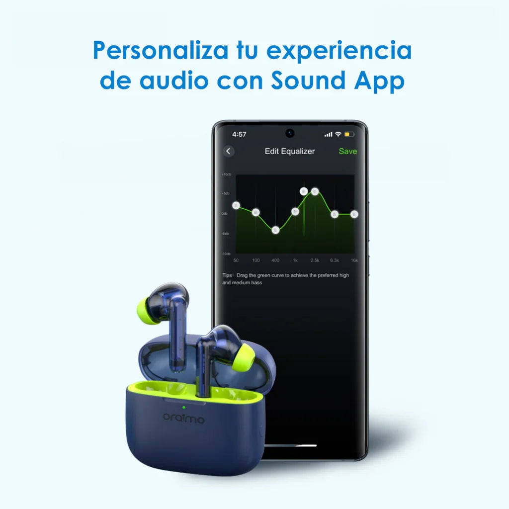 Conectividad Bluetooth Oraimo SpaceBuds Z con dispositivos móviles