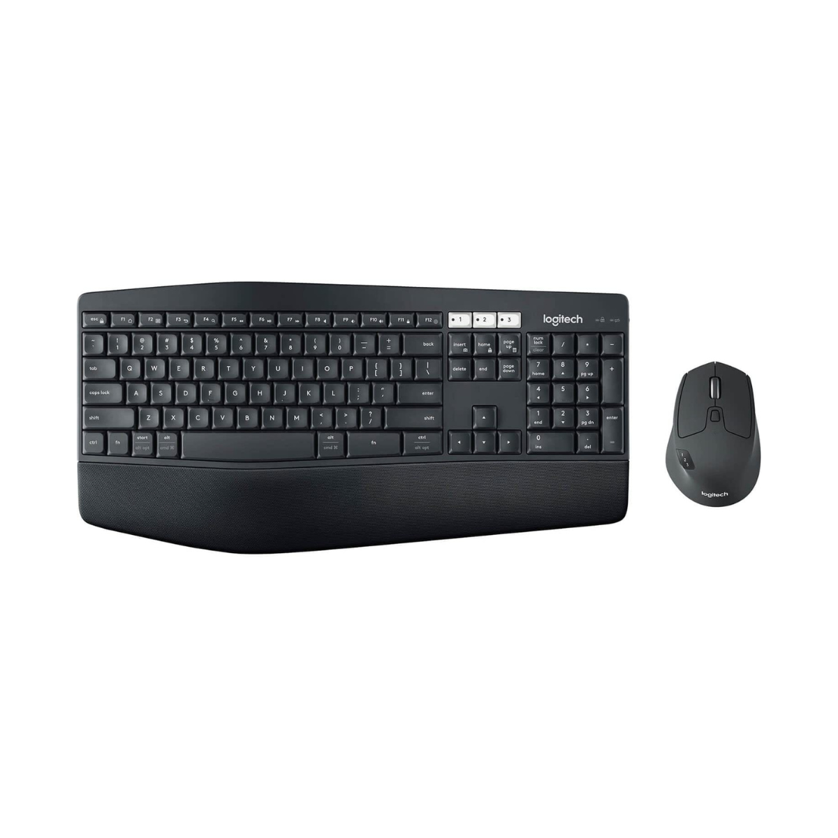 Combo Logitech MK850 teclado y mouse inalámbrico negro vista frontal completa