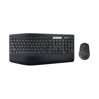 Combo Logitech MK850 teclado y mouse inalámbrico negro vista frontal completa