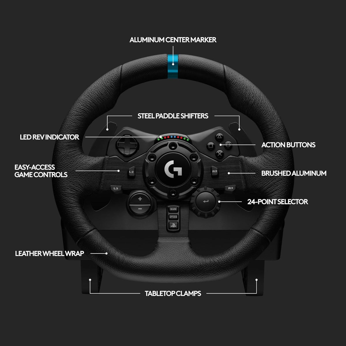 Volante Logitech G923 para PS4 | 900° de Rotación | Force Feedback