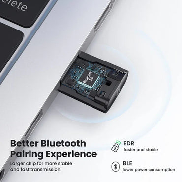 Adaptador USB Bluetooth UGREEN CM390 vista lateral mostrando conector USB
