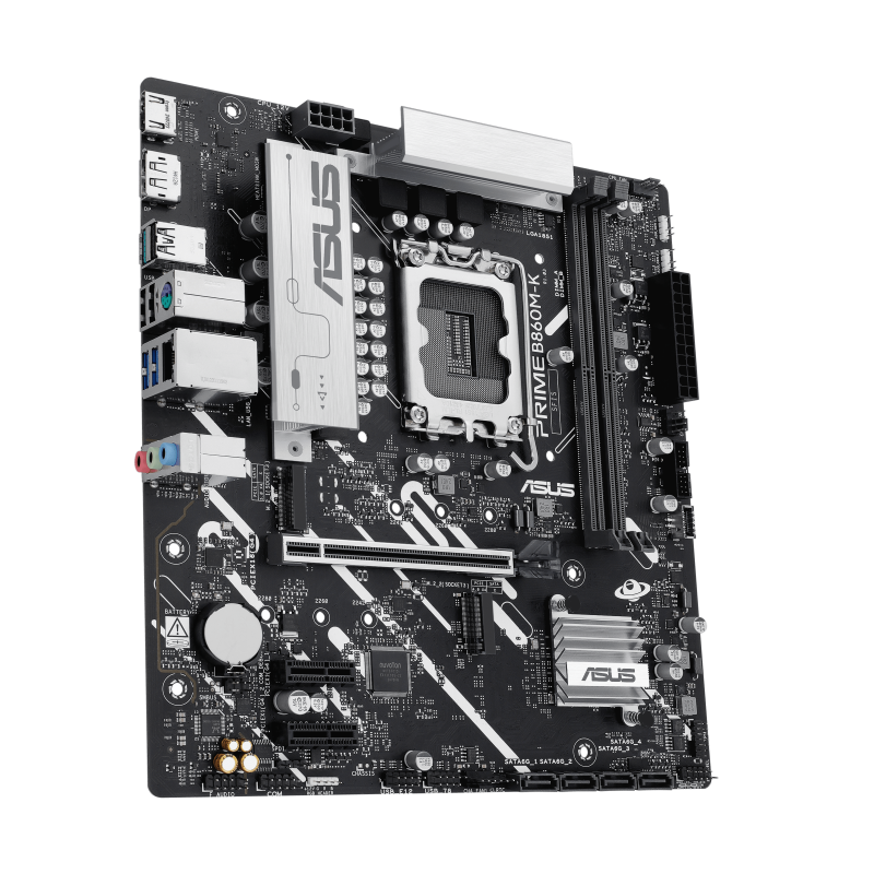 ASUS PRIME B860M-K tarjeta madre vista angular