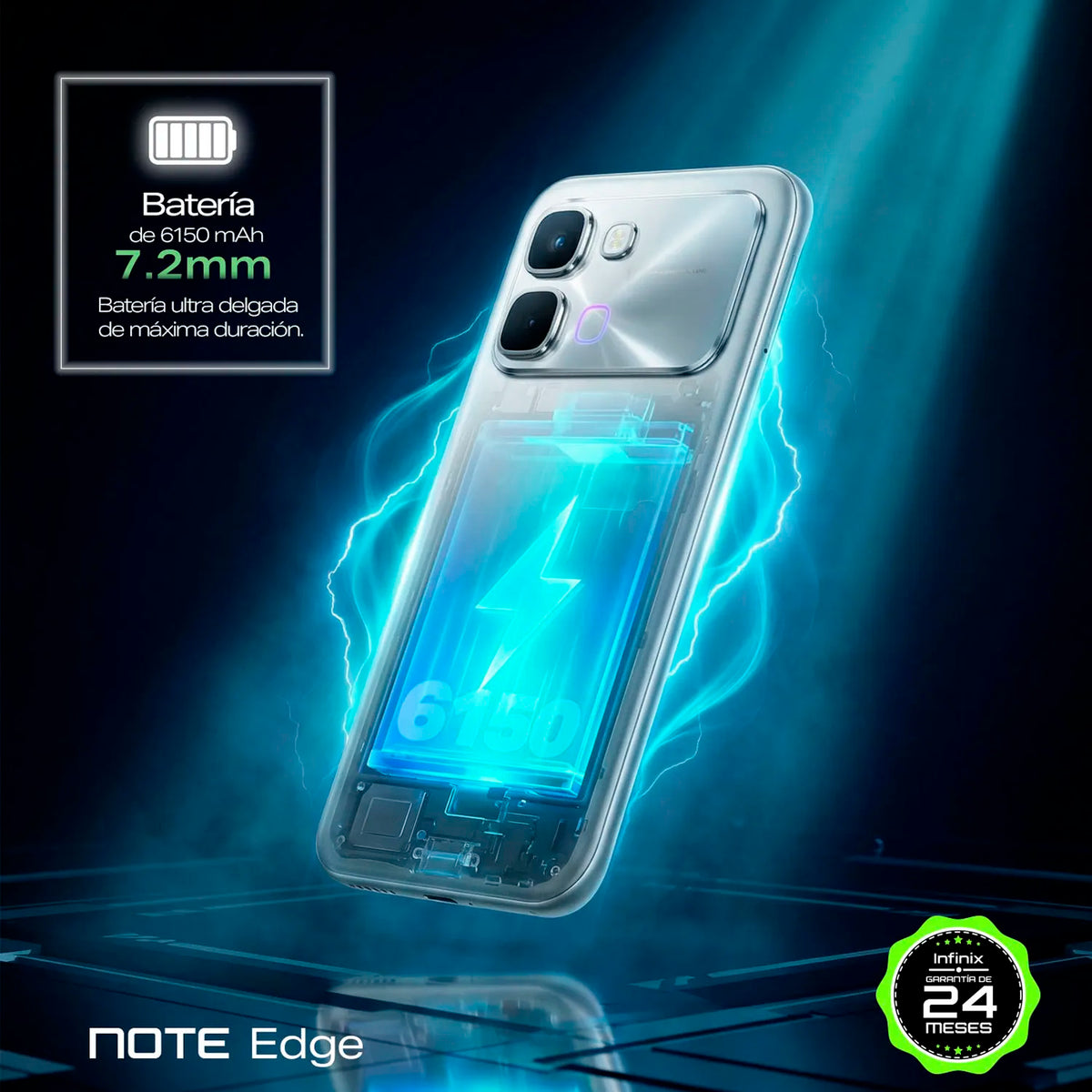 Infinix Celular 8 GB + 256 GB Lunar Titanium, NOTE Edge