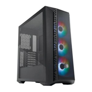 CASE GAMING RGB COOLER MASTER MASTERBOX 520 MESH MID TOWER VENTILADORES 3 DE 120MM CON VIDRIO LATERAL Y MALLA FRONTAL  MB520-KGNN-S00 NEGRO