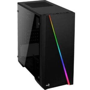 CASE GAMING RGB AEROCOOL CYLON MINI MINI TOWER VENTILADOR 1 DE 80MM CON VIDRIO LATERAL ACCM-PV12013.11 NEGRO