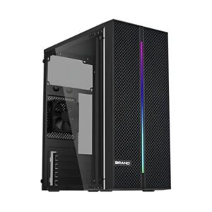 CASE GAMING RGB EAGLE WARRIOR CM26KTRA001C MINI TOWER SIN VENTILACIÓN INCLUIDA CON PANEL ACRÍLICO LATERAL Y BARRA DE LUZ NEGRO