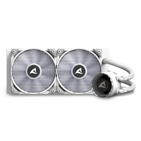 ENFRIAMIENTO LIQUIDO SHARKOON S80 RGB AIO 240MM LOGOTIPO GIRATORIO RGB BLANCO 4044951038602