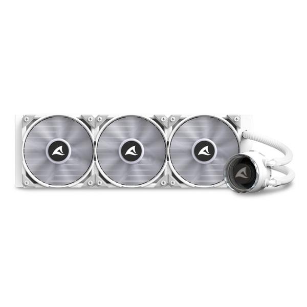 ENFRIAMIENTO LIQUIDO SHARKOON S90 RGB AIO 360MM LOGOTIPO GIRATORIO RGB BLANCO 4044951038619