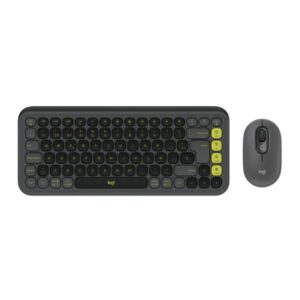 TECLADO Y MOUSE LOGITECH POP ICON COMBO INALÁMBRICO BLUETOOTH ESPAÑOL 920-013052 NEGRO