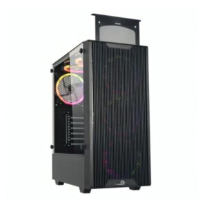CASE GAMING X-LION H8-675 E010-164 PANEL LATERAL DE VIDRIO TEMPERADO + 2X USB 2.0 + USB 3.0 + AUDIO HD + 3X ABANICO RGB NEGRO
