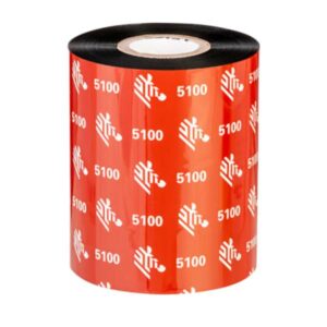 RIBBON DE RESINA ZEBRA 5100 3.50 PULGADAS X 1,476 PIES CORE 1" 89MM 6 ROLLOS POR CASE 05100BK08945