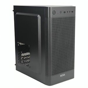CASE NOVA CM05Q1RA003C MINI TOWER SIN VENTILACIÓN INCLUIDA CON FUENTE DE PODER 600W PE600RNF013C NEGRO