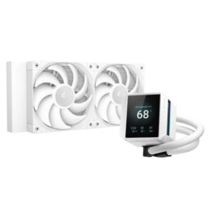 Enfriamiento Líquido DeepCool MYSTIQUE 240 WH ARGB | 240 mm | LCD 2,8” | LGA1851 / 1700 / AM5