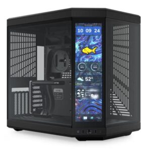 CASE HYTE Y70 TOUCH INFINITE MID TOWER SIN VENTILACIÓN INCLUIDA CON PANTALLA TÁCTIL 14.9" GEN 3 CS-HYTE-Y70TTI-BB NEGRO