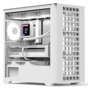 CASE RGB AEROCOOL D302A-G-WT-V1 MINI TOWER VENTILADORES 4 DE 120MM CON VIDRIO LATERAL Y MALLA FRONTAL ACCS-DS04043.21 BLANCO