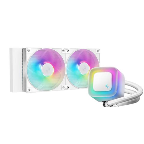 Enfriamiento Líquido RGB DeepCool LE240 WH V2 | AIO 240 mm | Blanco | Compatible Intel/AMD