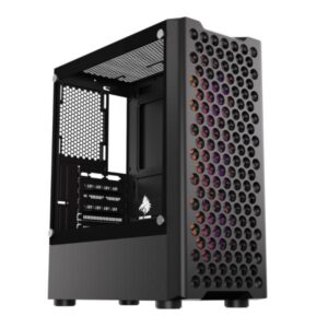 CASE RGB EAGLE WARRIOR CG06Z5RA002C MID TOWER VENTILADORES 3 DE 120MM CON VIDRIO LATERAL Y MALLA FRONTAL NEGRO
