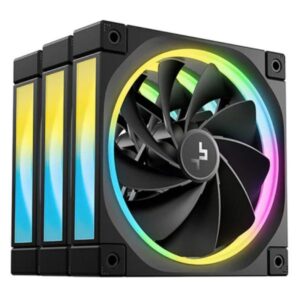 ABANICO ARGB DEEPCOOL FL12R 3IN1 120MM 4 PIN PWM+ 3 PIN ARGB  R-FL12R-BKAPN3-G NEGRO