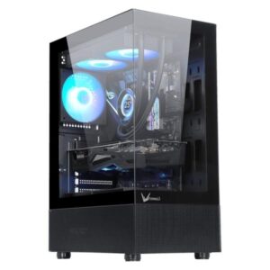 CASE RGB FORMULA V LINE CRYSTAL Z1+ BLACK AR MID TOWER VENTILADORES 3 DE 120MM CON VIDRIO FRONTAL Y LATERAL 4711401663171 NEGRO