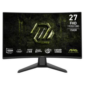 MONITOR GAMING MSI MAG 274CF X24 27" CURVA 1500R 1920X1080 240HZ VA RÁPIDO FREESYNC DISPLAYPORT / HDMI 9S6-3CF51T-004 NEGRO